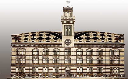 Das Gebäude des Physikalischen Instituts wurde 1890 nach den Plänen des königlich- preußischen Baurates Otto Kilburger fertig gestellt. Hier wird das Schaumuseum entstehen. Der Entwurf zeigt eine mögliche Dachhebung des dritten Obergeschoss und Ausbau der Ausstellungsfläche zu 2.200 Quadratmetern. © F. Steinheimer, ZNS.