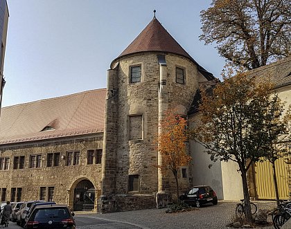 Derzeitige Unterbringung des Geiseltalmuseums in der Neuen Residenz in Halle (Saale), Foto:  Oliver Wings, 2018.